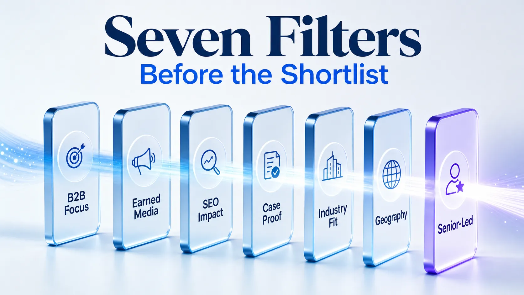 Seven screening filters for choosing a B2B digital PR agency
