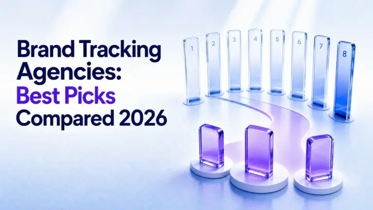 Brand tracking agencies narrowing from a numbered shortlist to three finalists