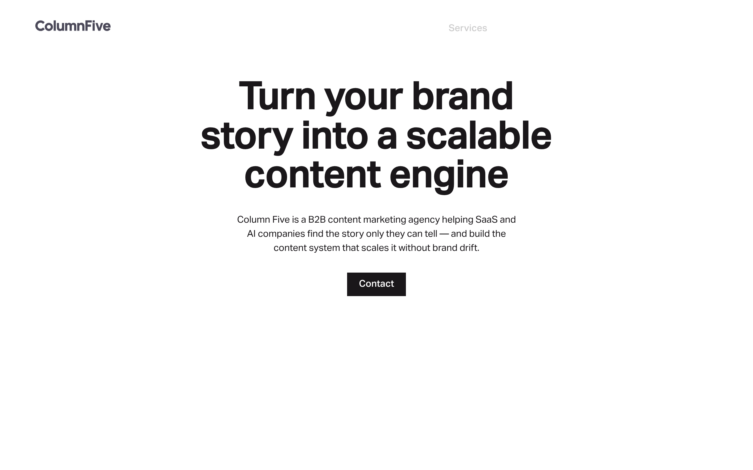 column-five-data-storytelling-and-brand-campaign-agency-homepage