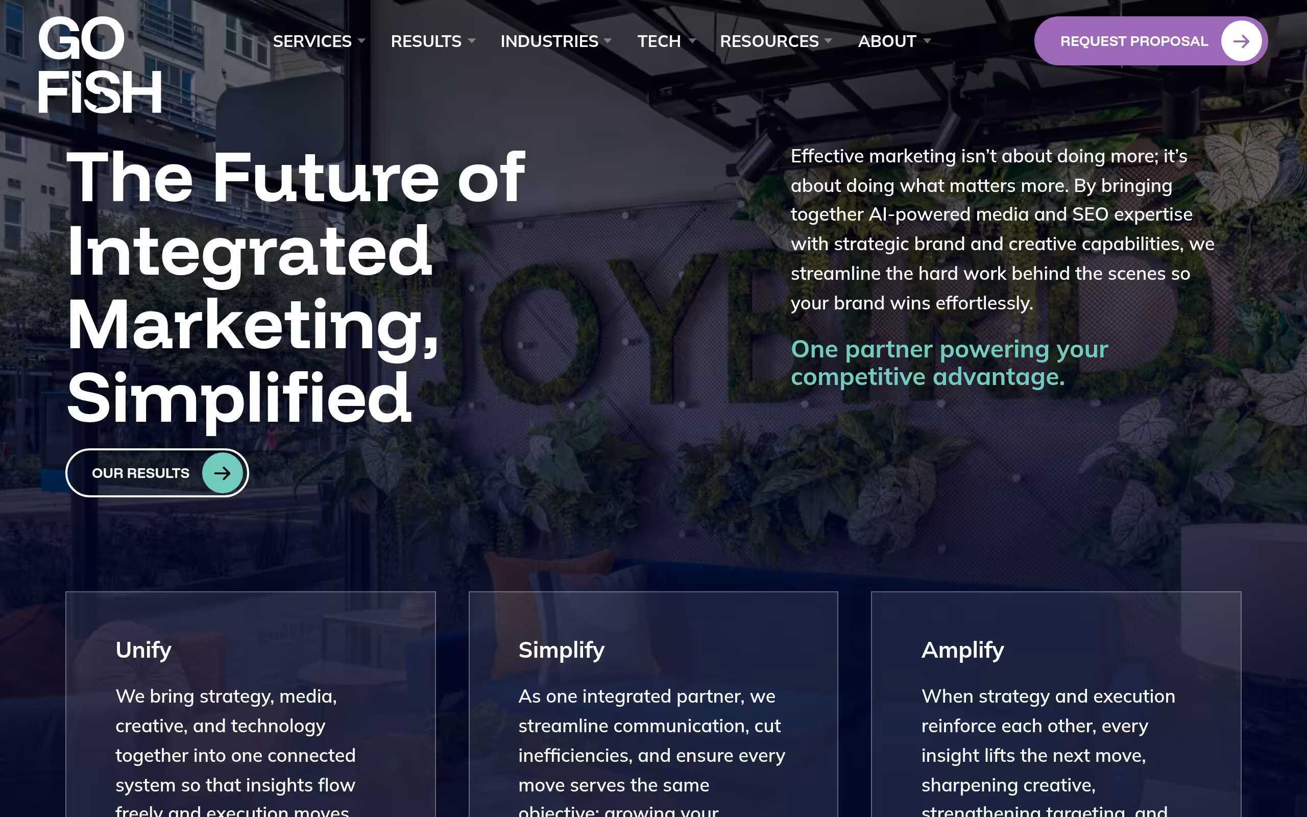 Go fish digital SEO first PR agency website