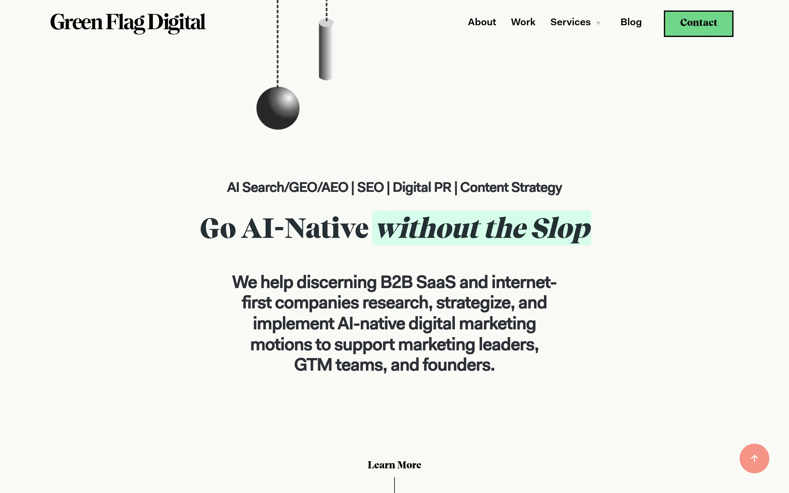 green flag digital content-led link building agency homepage