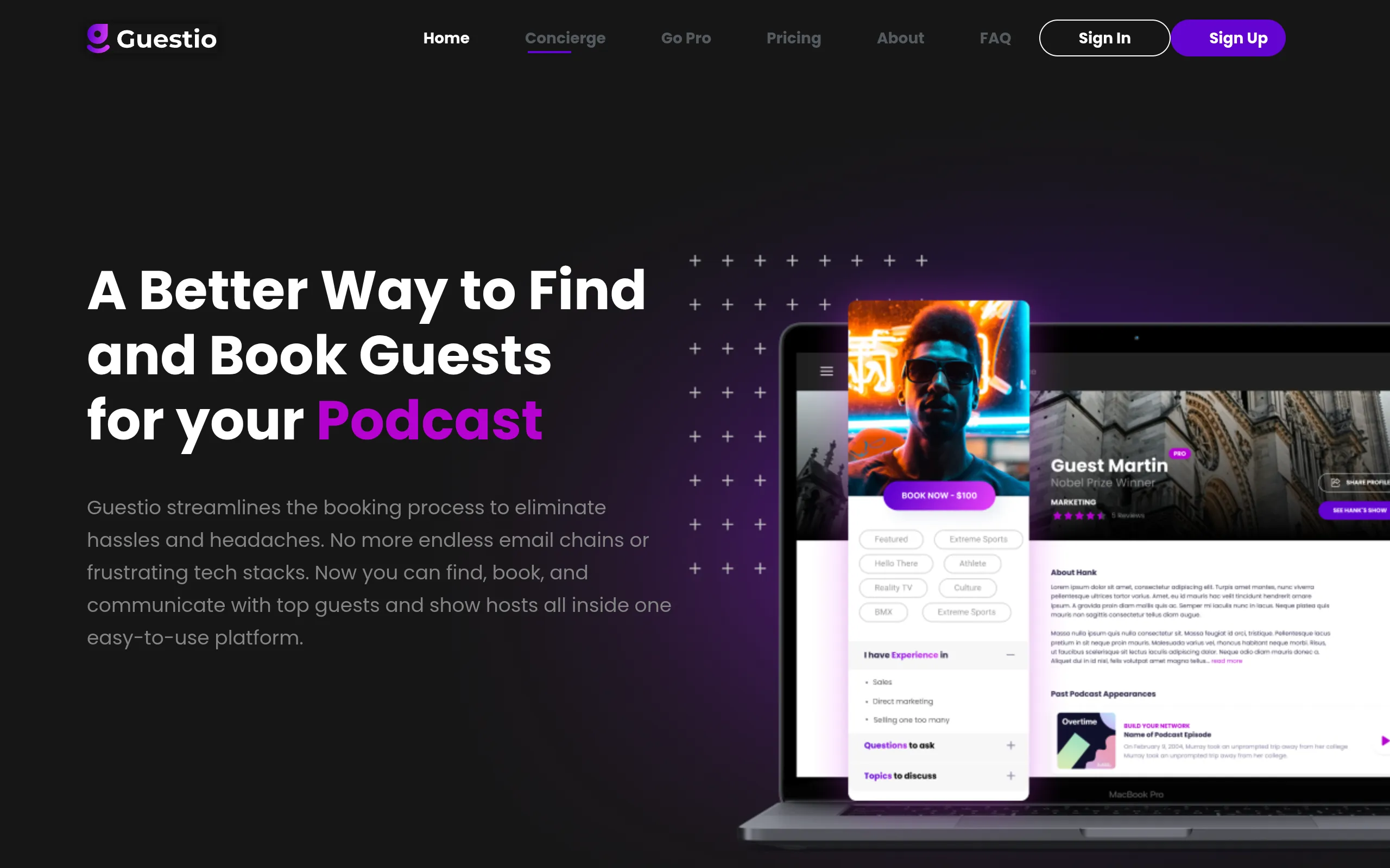 guestio-marketplace-for-matching-podcast-guests-and-hosts-website