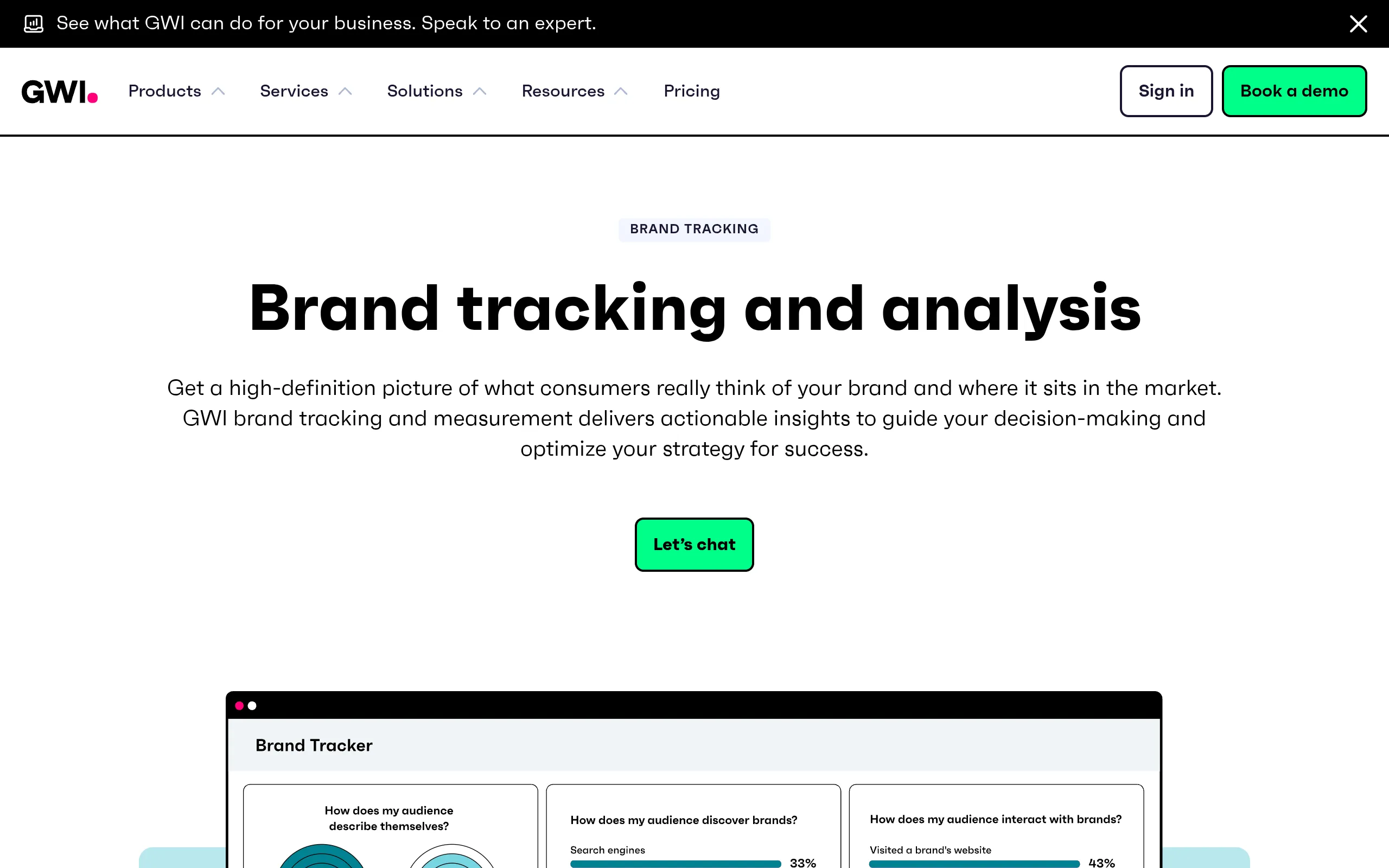 Gwi brand tracking and measurement service page