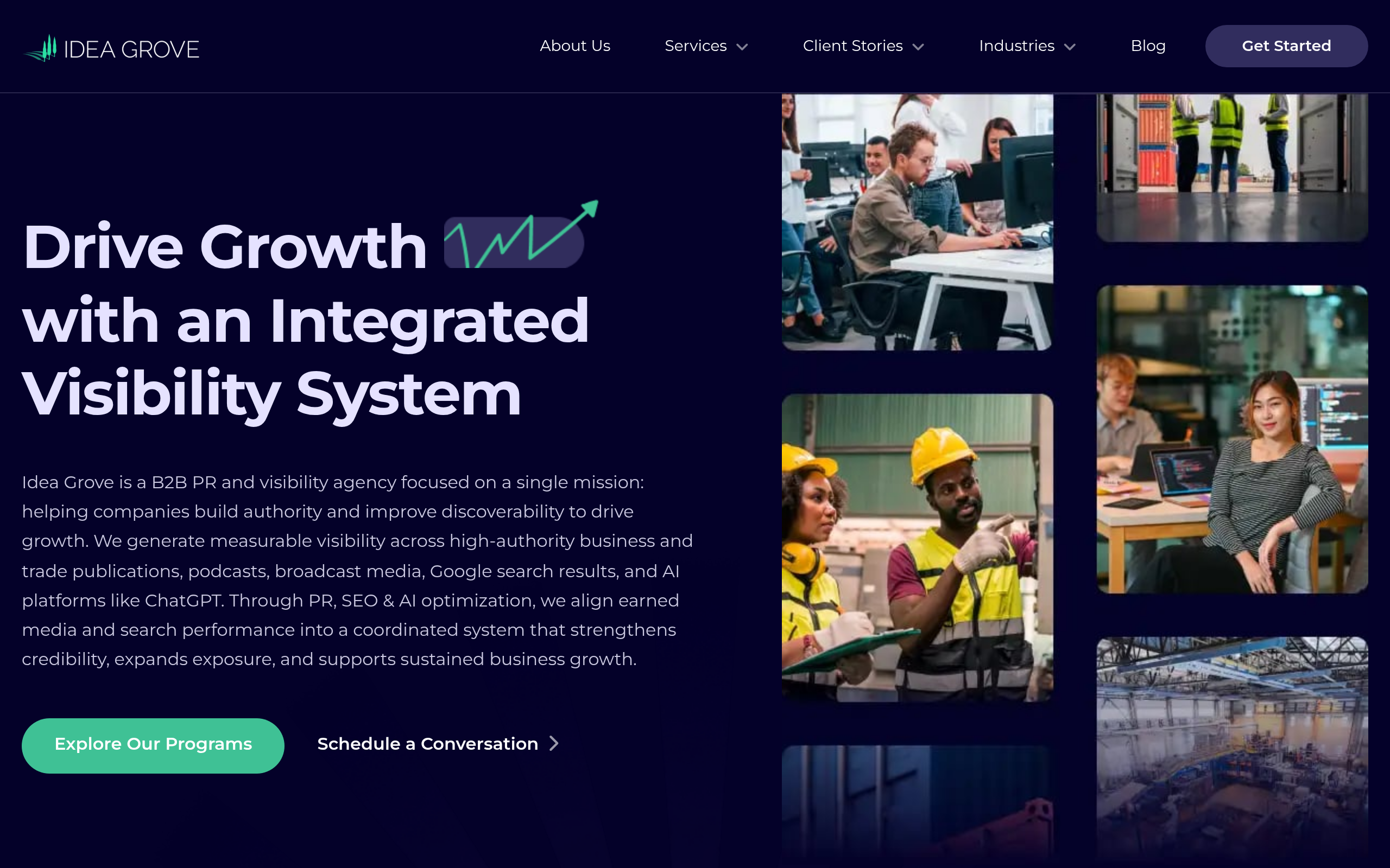 idea-grove-b2b-digital-pr-and-thought-leadership-website