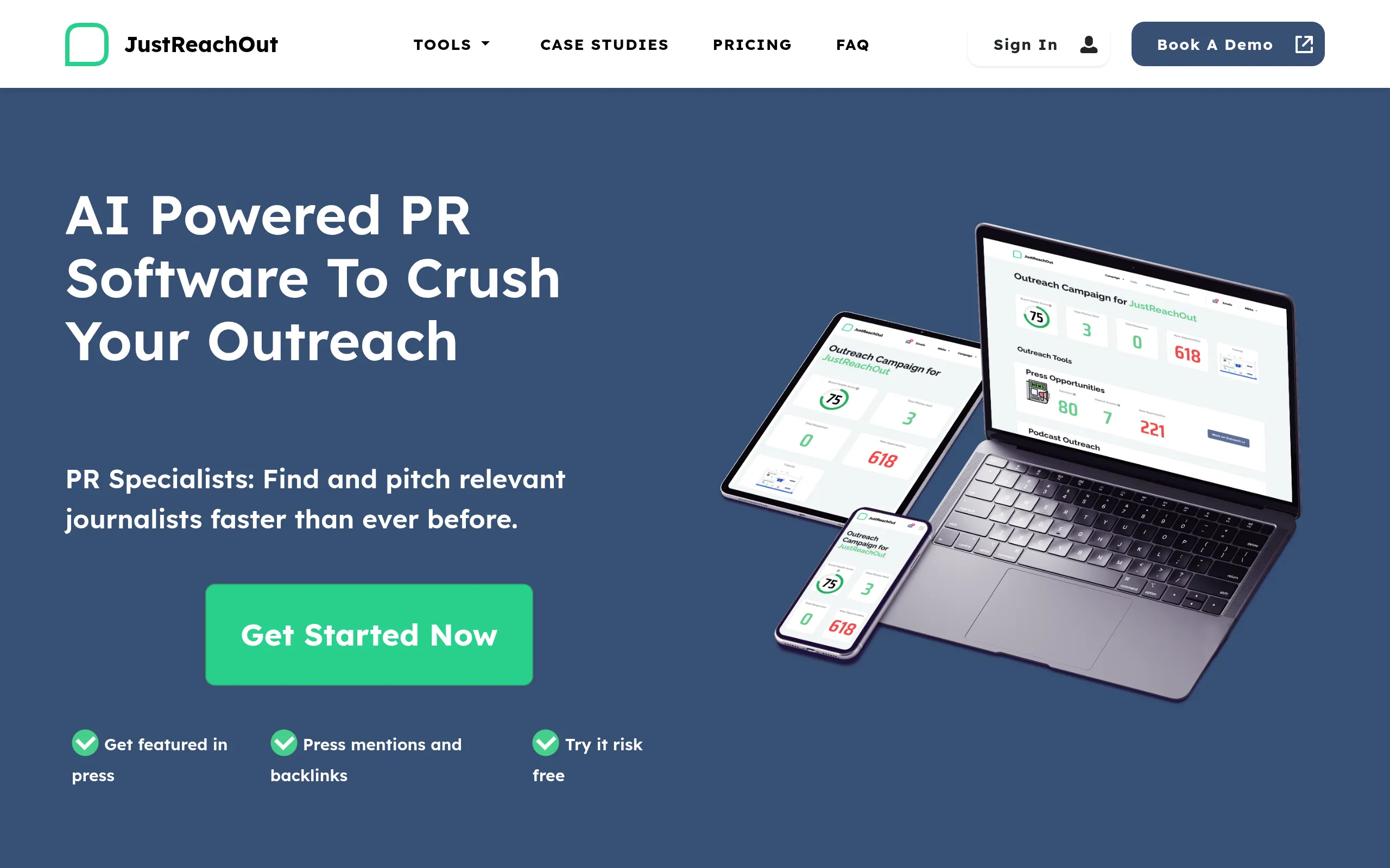 justreachout-homepage-journalist-pitching-and-backlink-outreach-tool