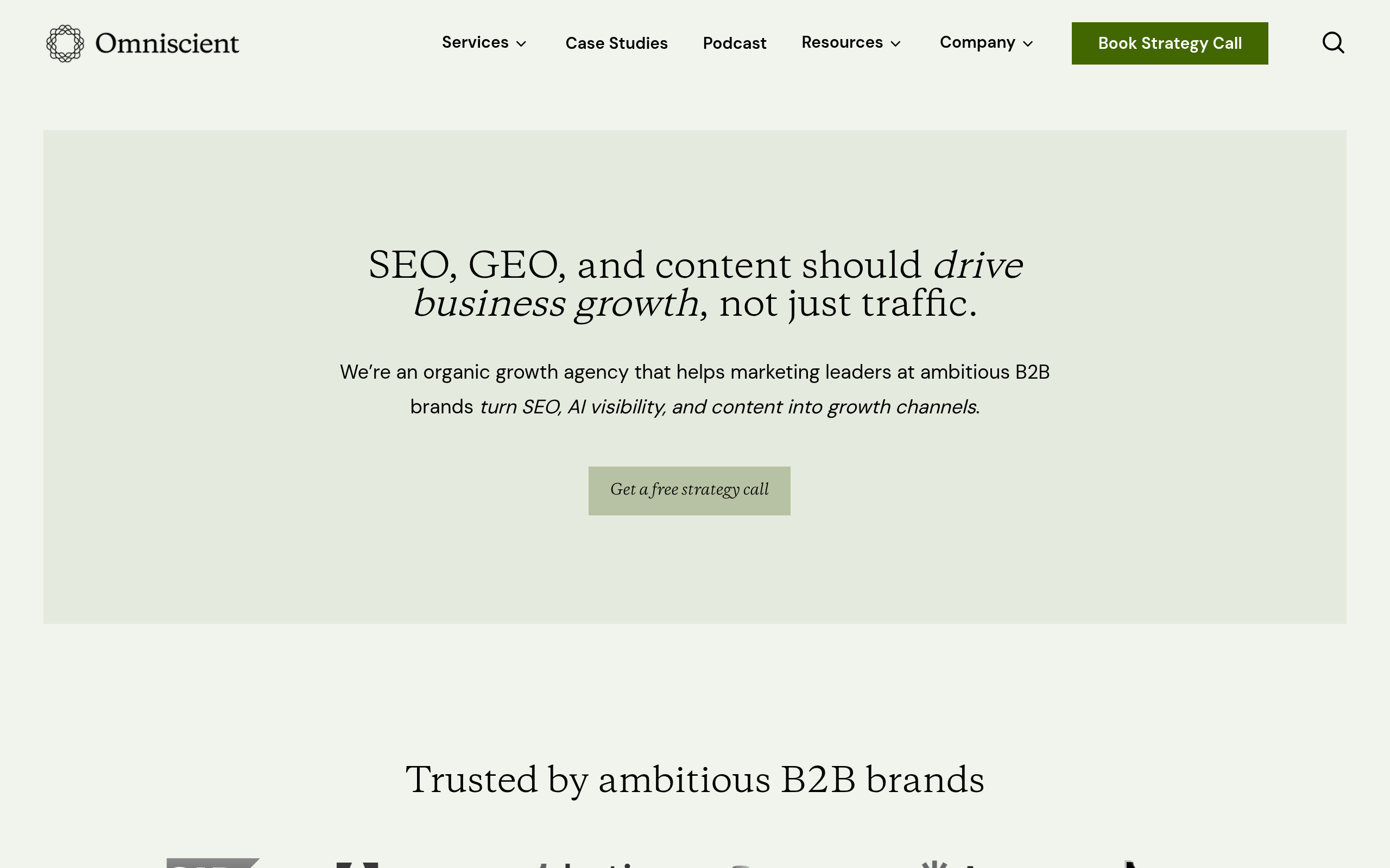omniscient-digital-saas-content-and-geo-agency-homepage