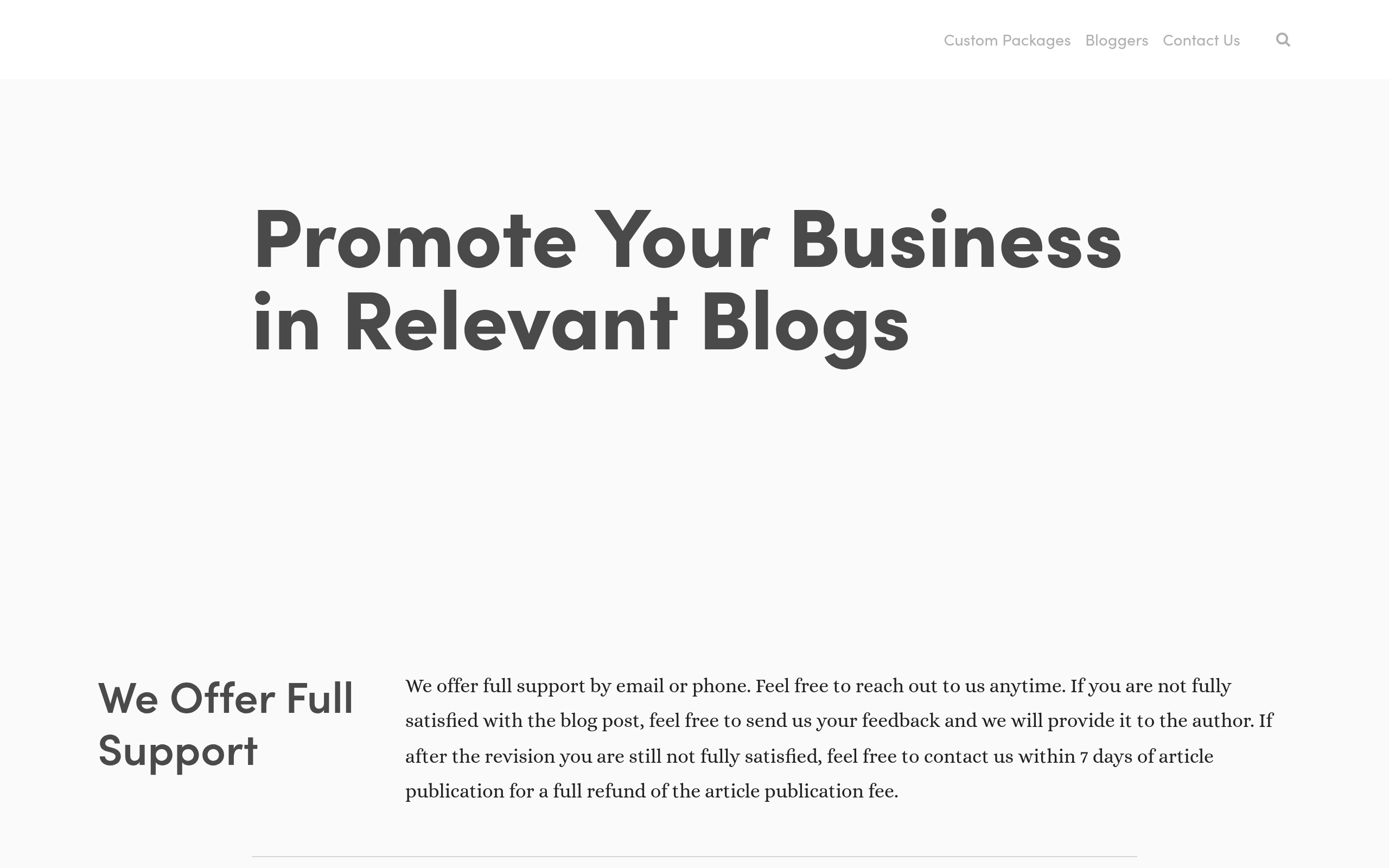 OneLittleWeb agency-style blogger outreach and SEO provider page