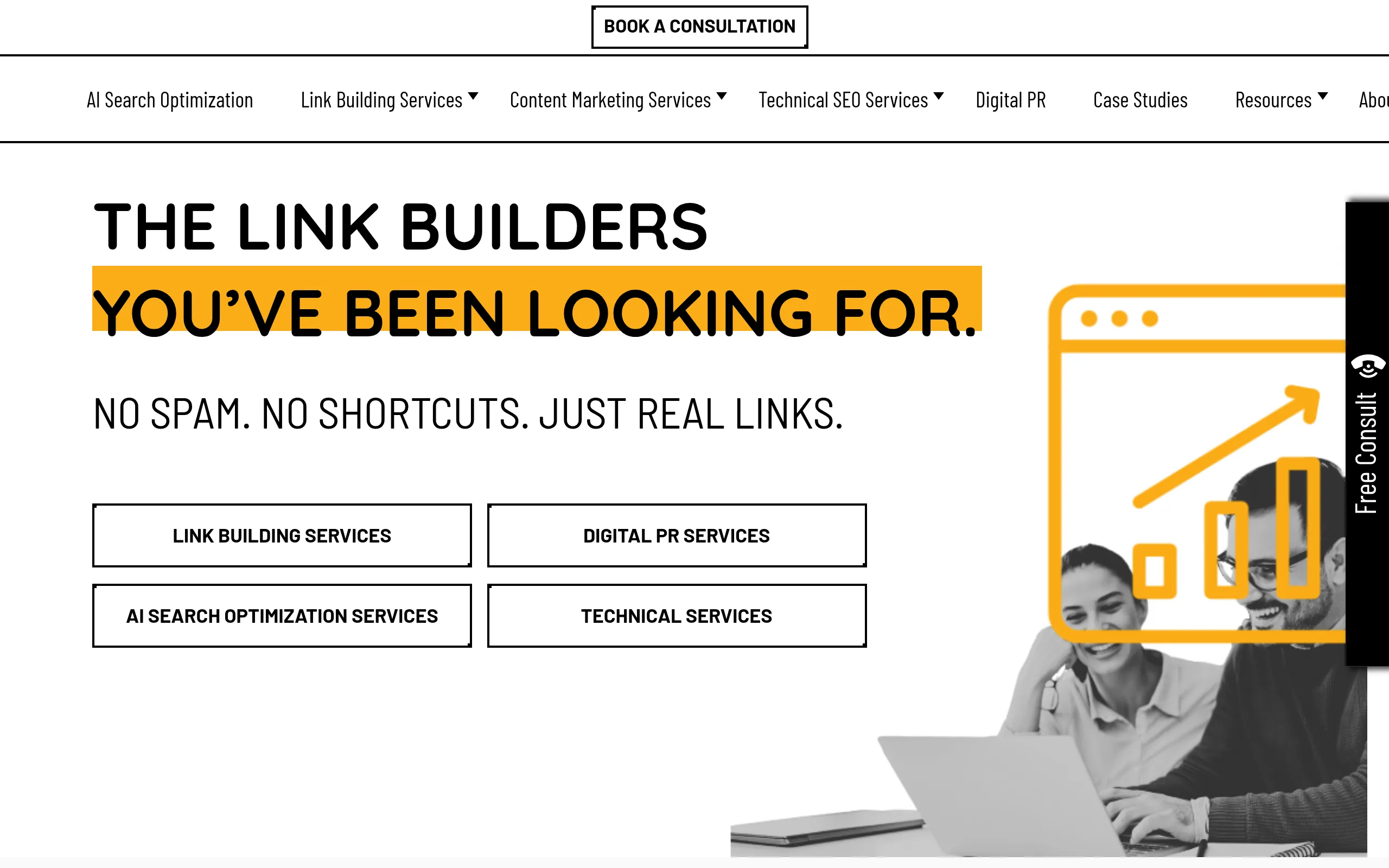 page-one-power-homepage-showing-custom-resource-link-building