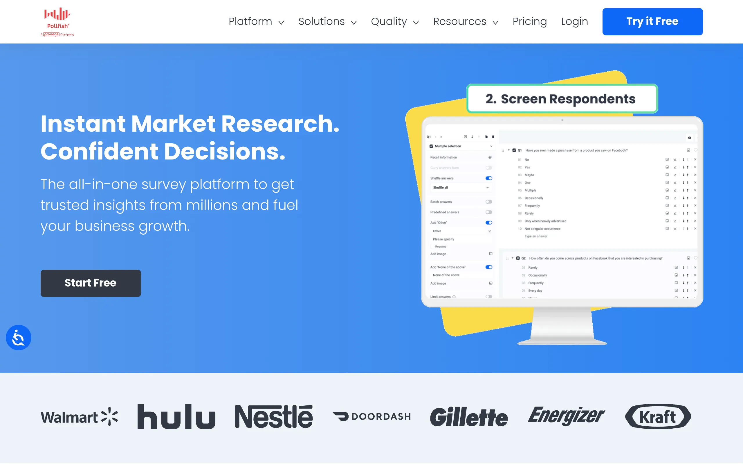 Pollfish diy survey platform for brand tracking