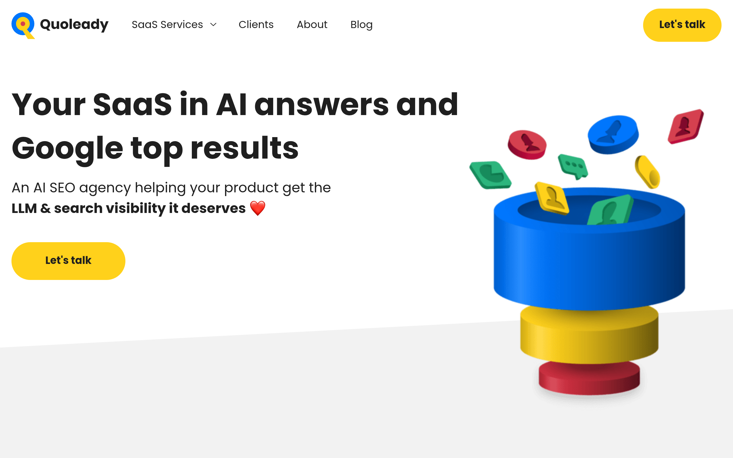 quoleady-lean-b2b-saas-content-and-seo-agency-homepage