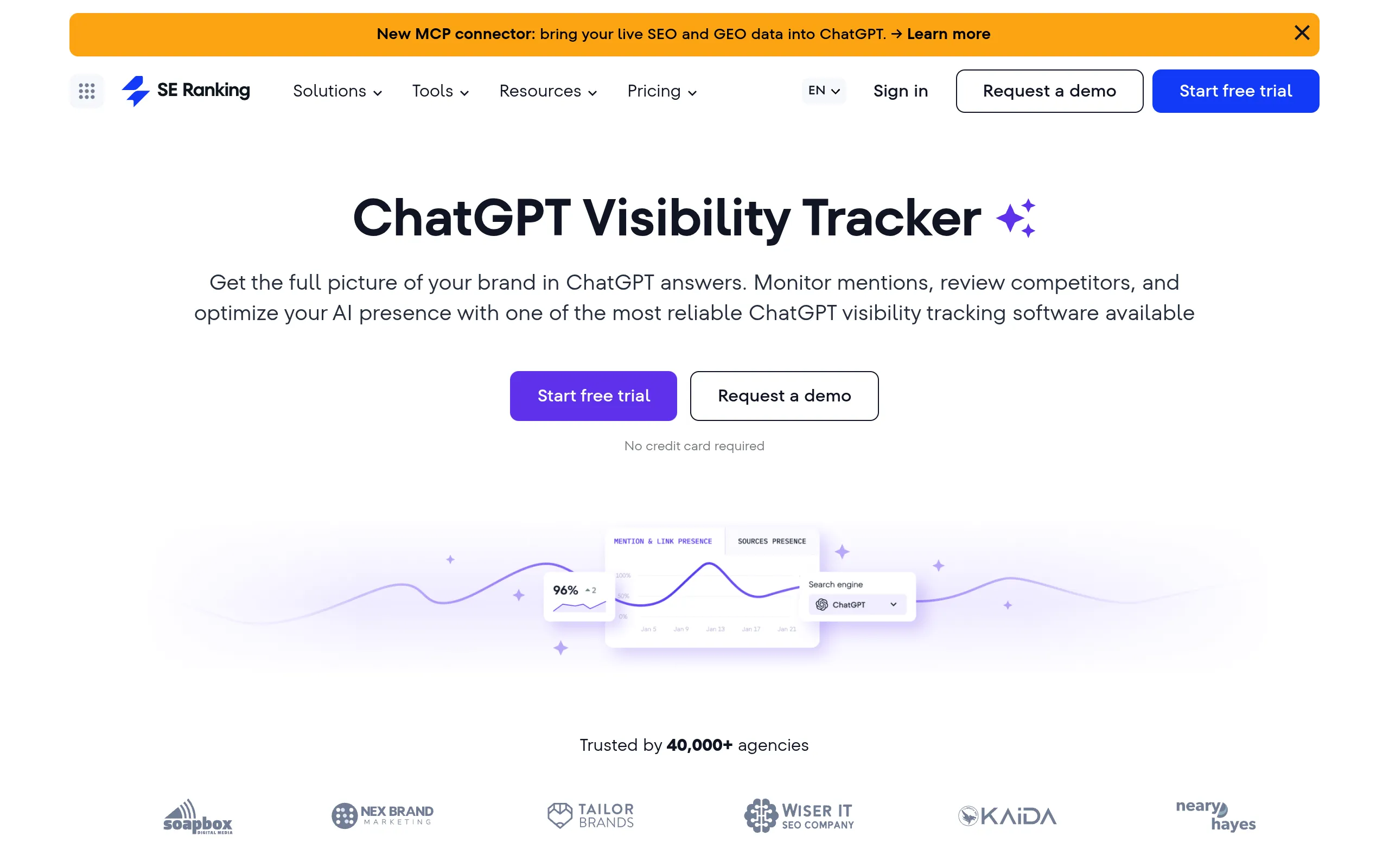 Se ranking AI visibility tracker for agency multi client ChatGPT reporting