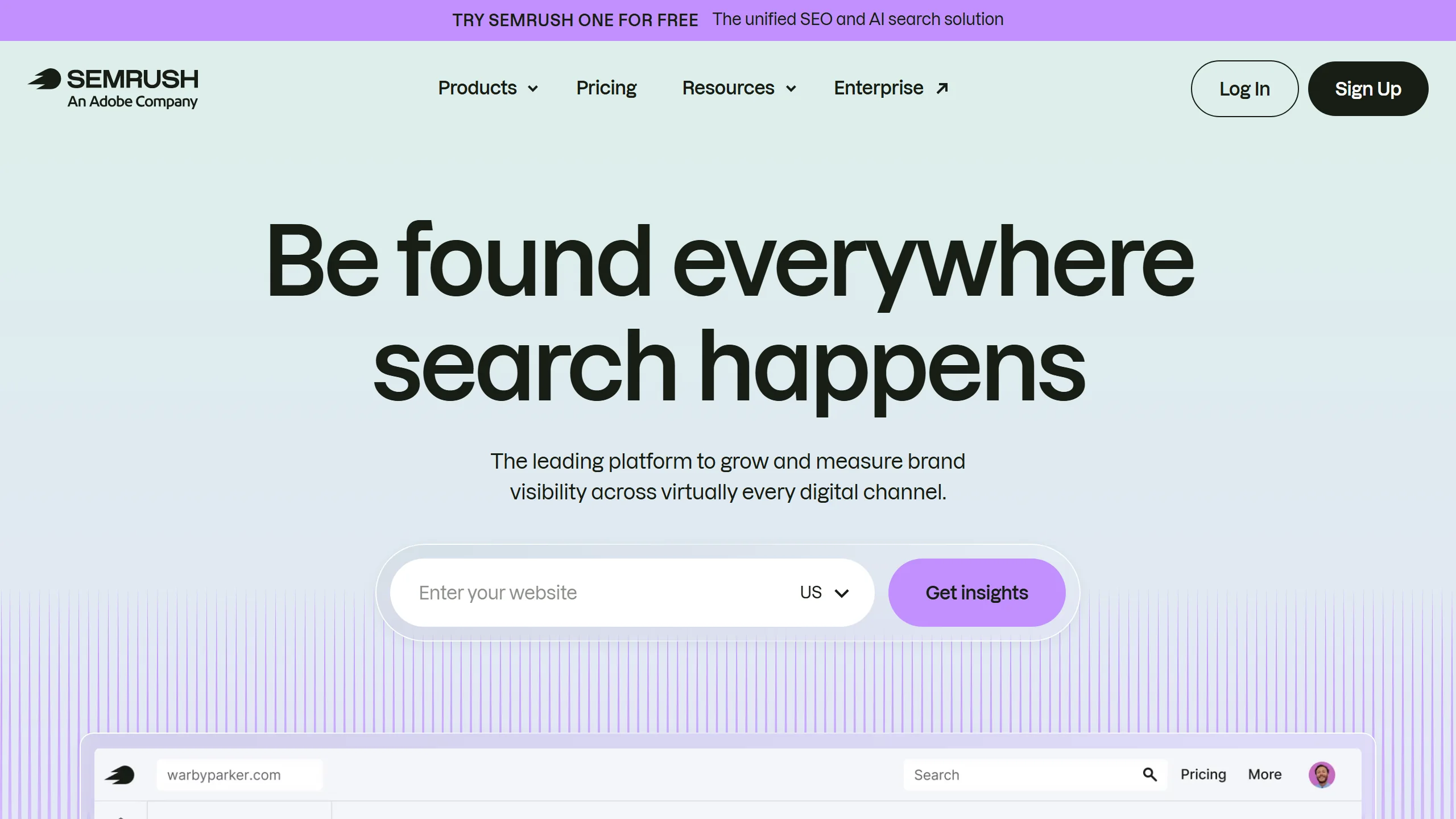 semrush-brand-tracking-and-seo-research-dashboard