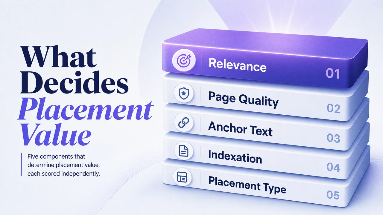 Five layered components that shape link insertion value