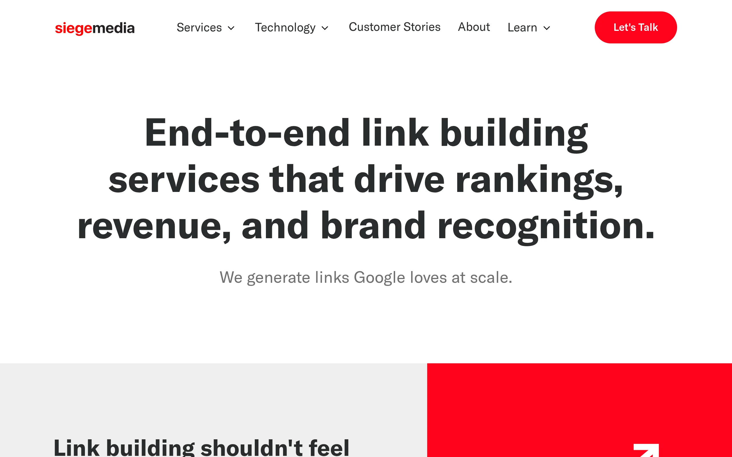 siege media content-led link building and digital pr services page