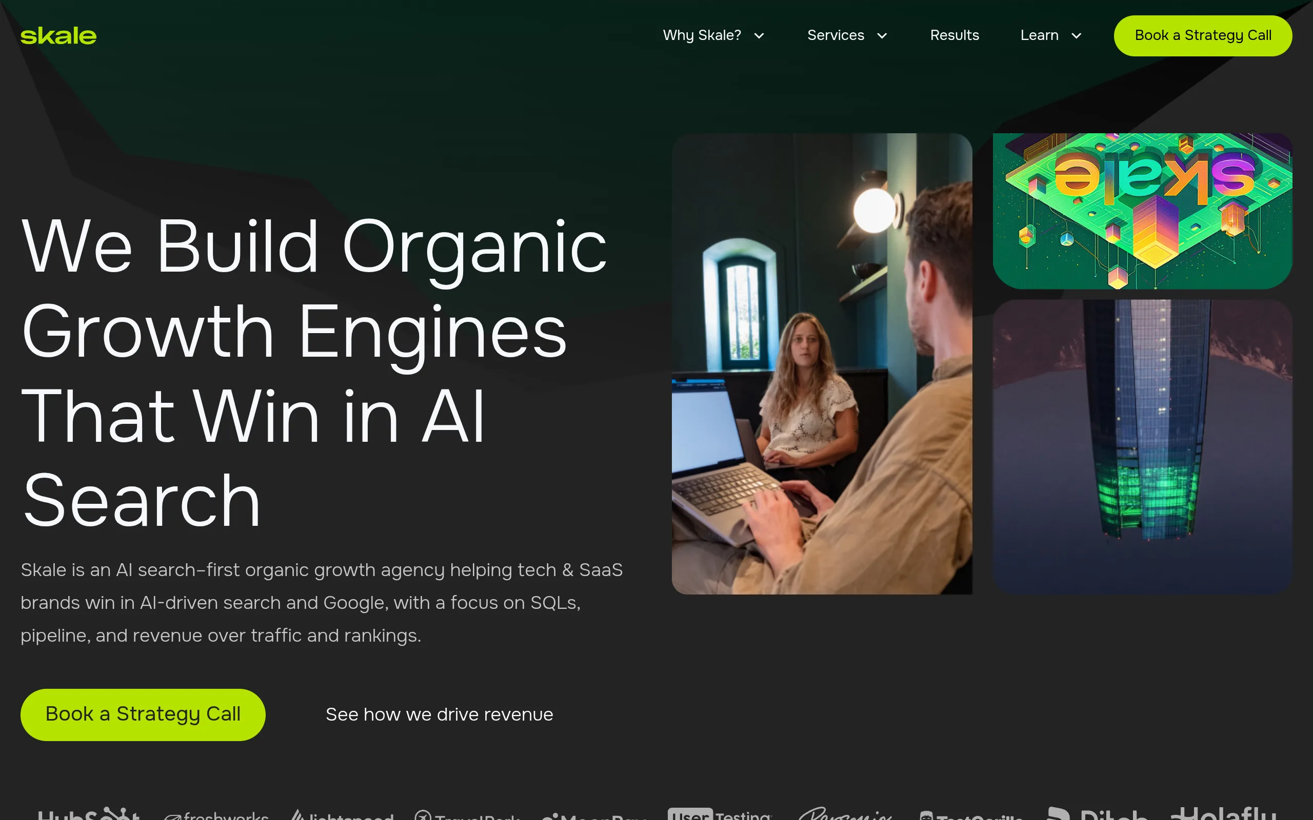 Skale SaaS SEO and revenue attribution agency homepage