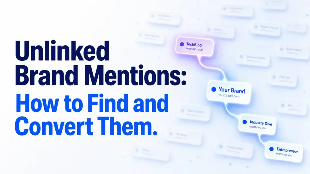 Field of faint brand mentions resolving into linked nodes