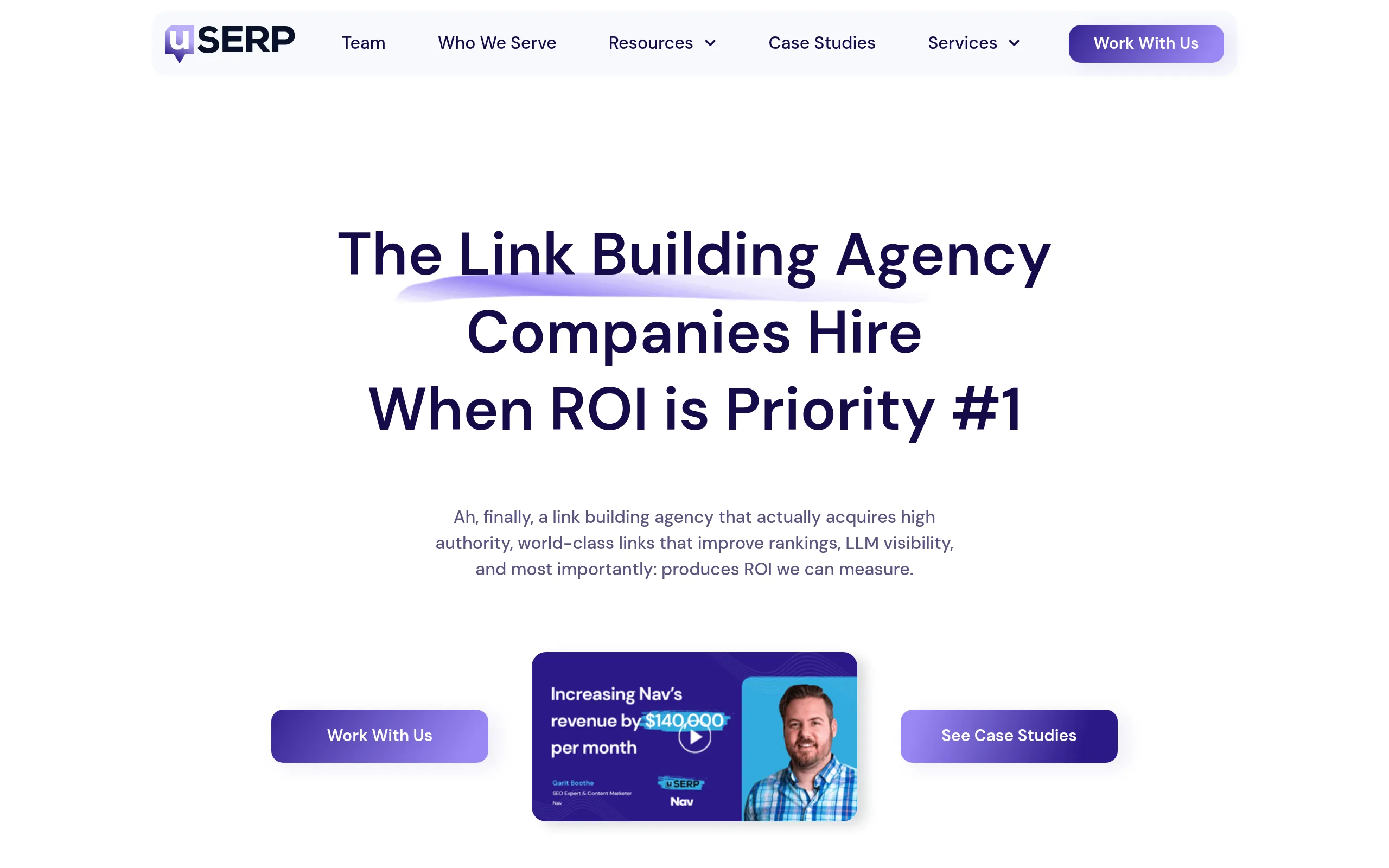 userp-homepage-showing-enterprise-saas-link-building-and-digital-pr