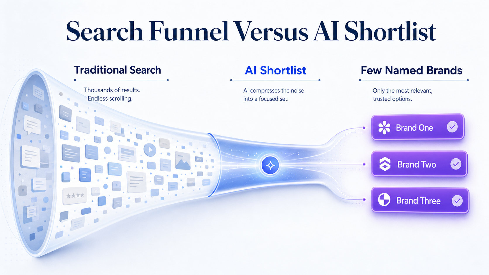 wide-search-funnel-narrowing-into-ai-shortlist-of-travel-brands