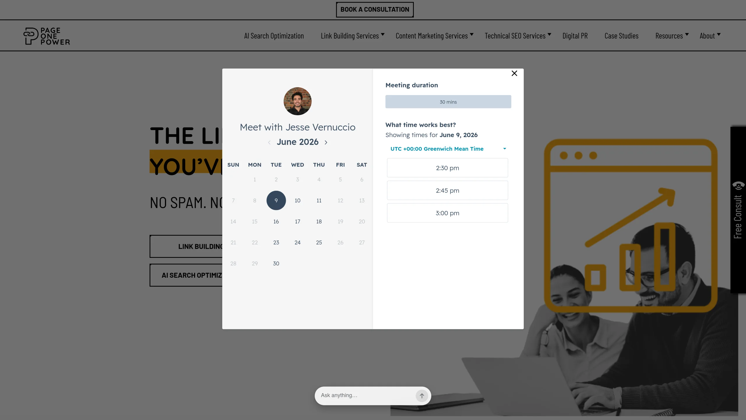Screenshot of https://www.pageonepower.com