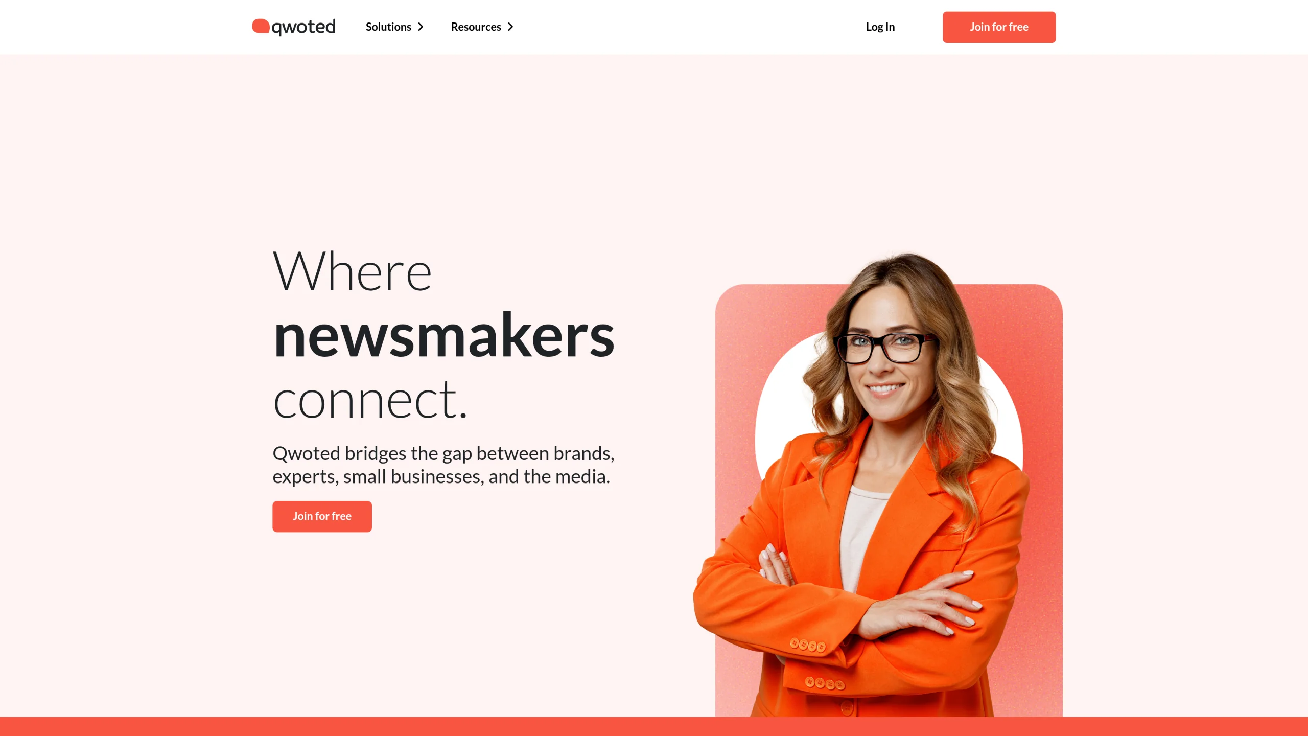Screenshot of https://www.qwoted.com