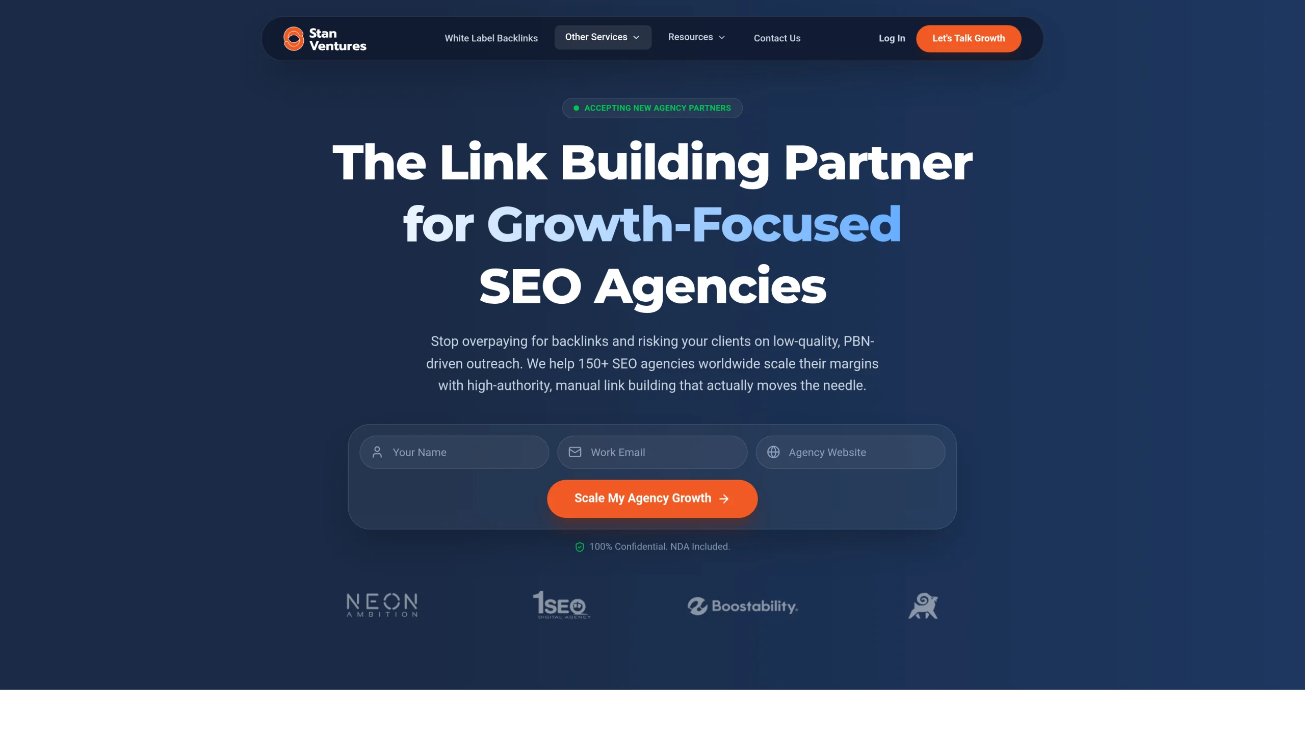 Screenshot of https://www.stanventures.com