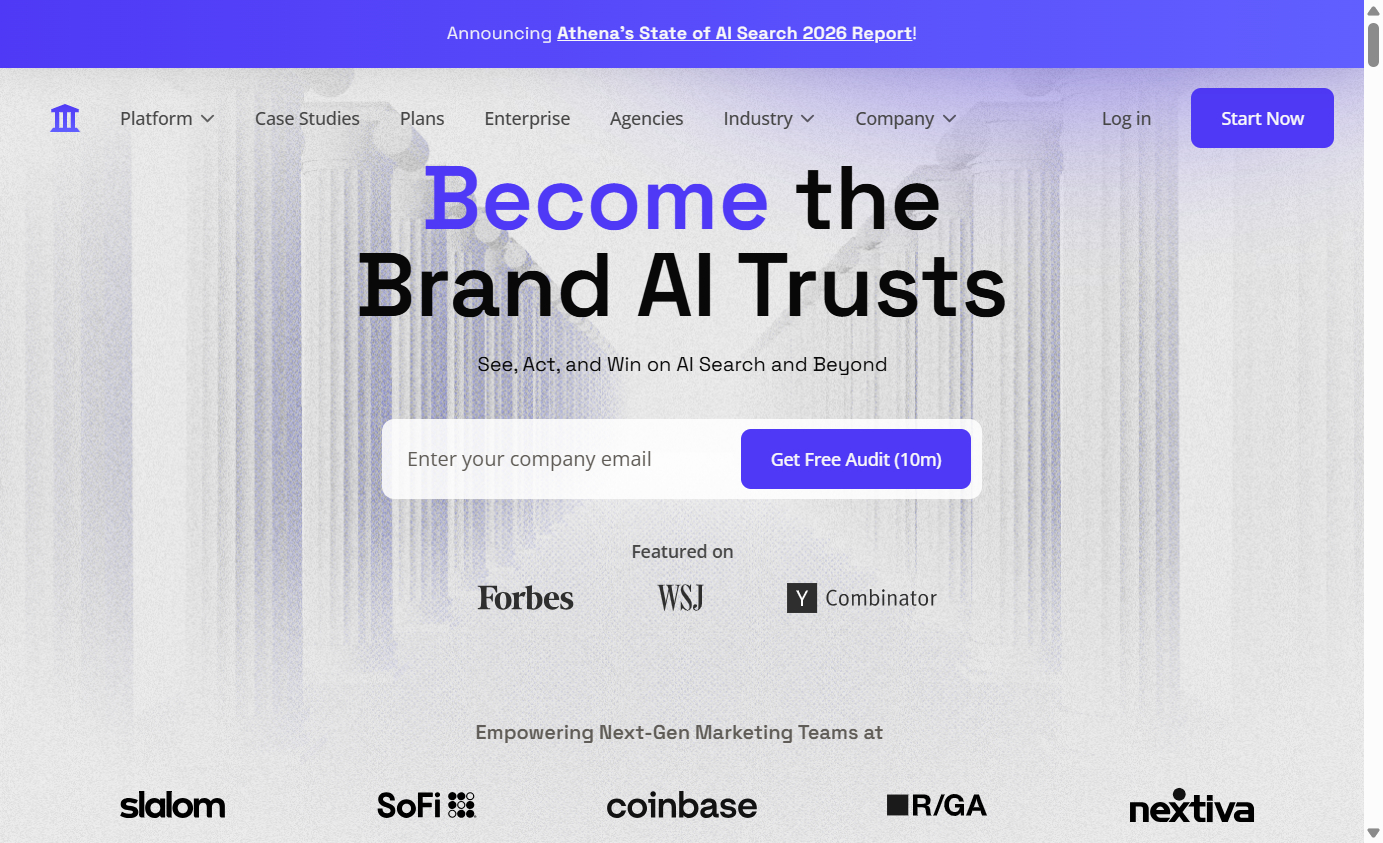 Screenshot of https://athenahq.ai