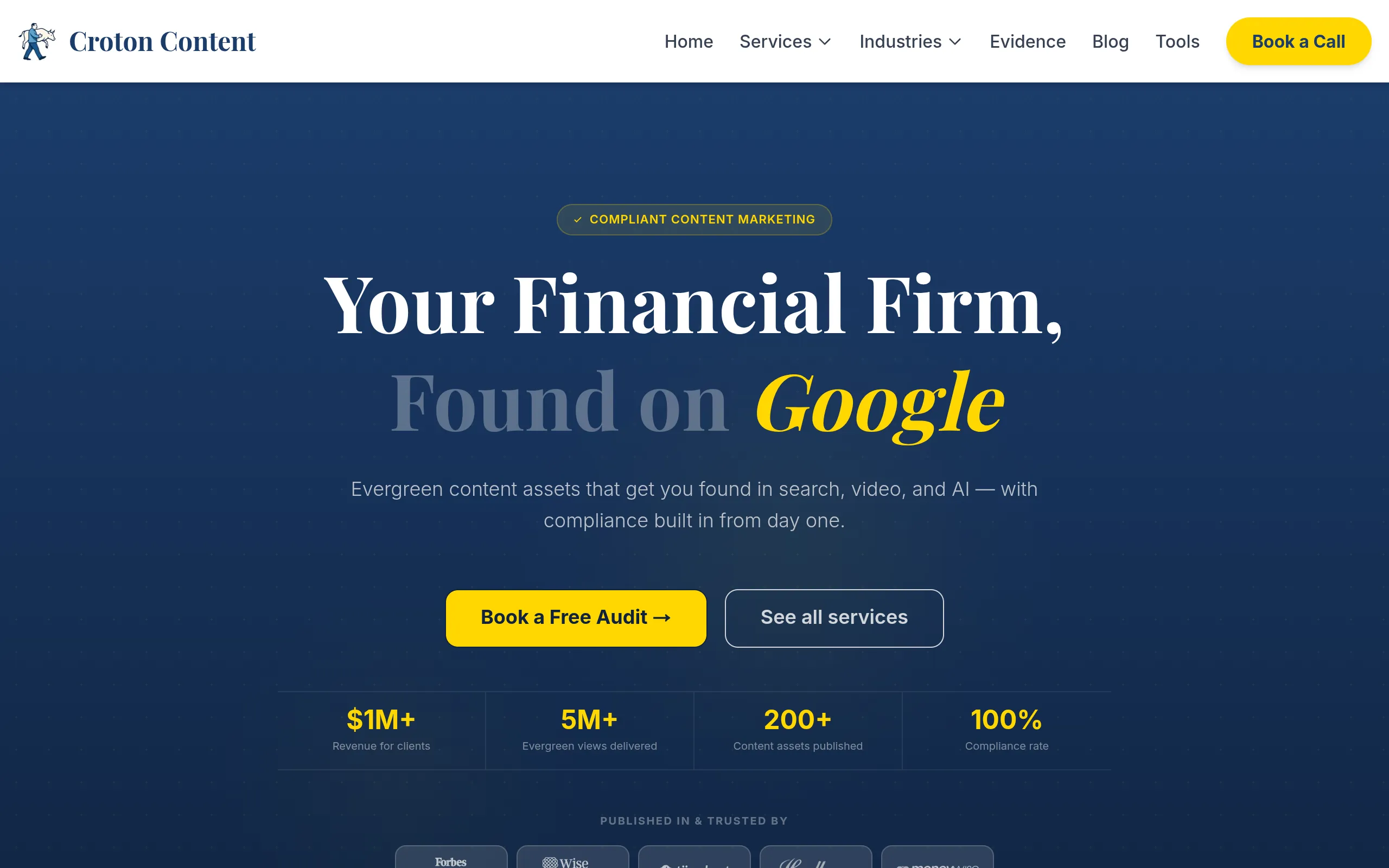 croton-content-video-first-financial-aeo-agency-homepage