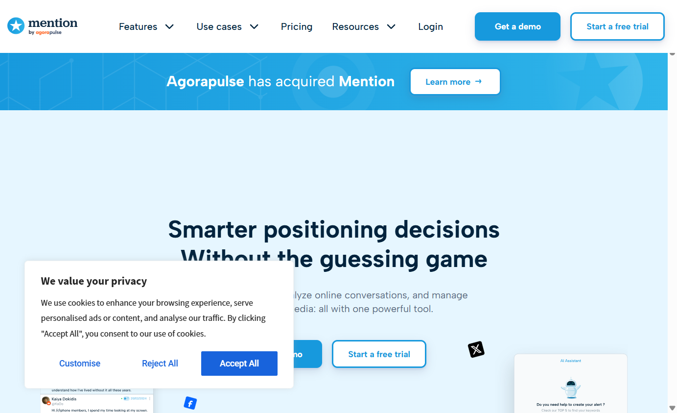 Screenshot of https://mention.com