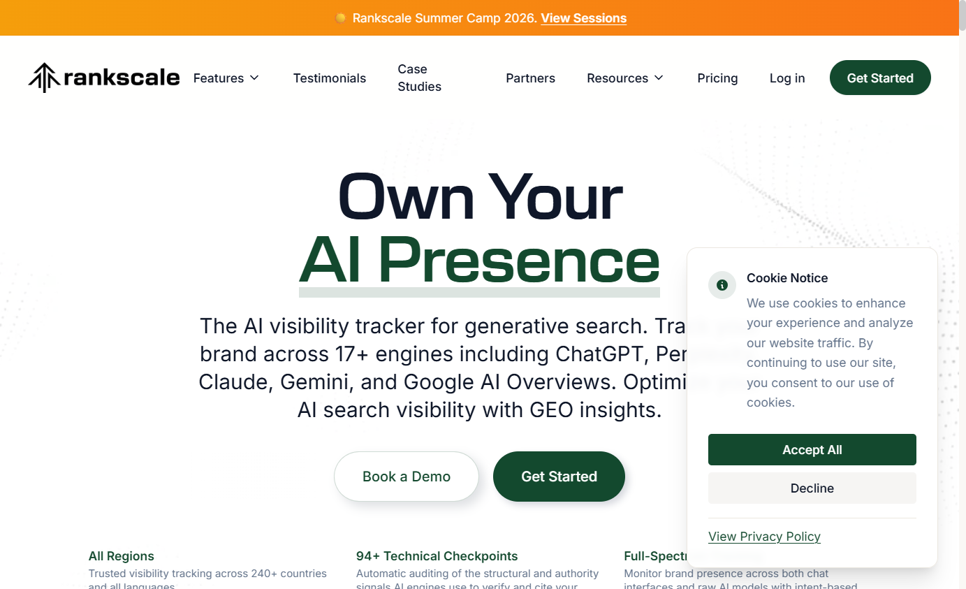 Screenshot of https://rankscale.ai