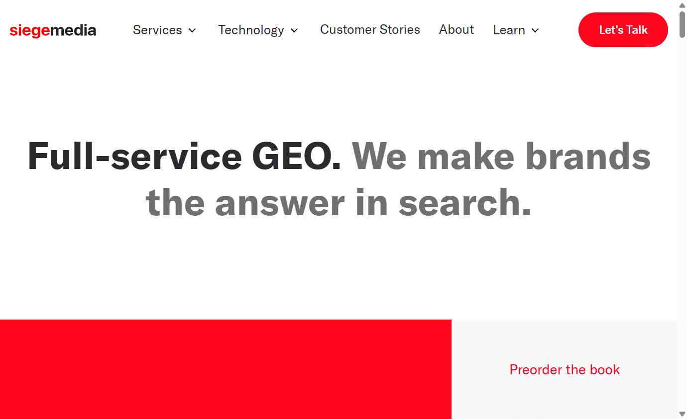Screenshot of https://www.siegemedia.com
