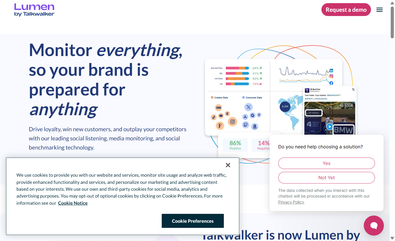 Screenshot of https://www.talkwalker.com